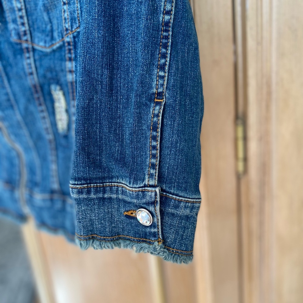 Allen B Denim Rhinestone Jacket - Picture 7 of 7